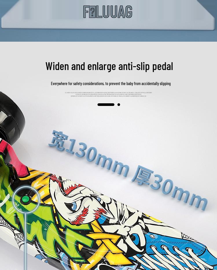 Foldable Children's Scooter with Music & Lights for Ages 3-12