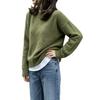 Cross-border retro simple flower yarn plush round neck pullover long-sleeved fluffy knitted pullover women's warm long-sleeved top
