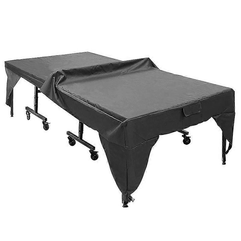 Copertura Antipolvere per Tavolo da Ping Pong da Esterno, Grigio Nero, Pratica, Impermeabile, Facile da Pulire - Resistente all'Usura