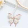 PU Leather Butterfly Bag Pendant Cute Car Key Chains Casual Fresh Backpack Decoration  Woman