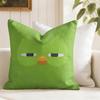 DDuolingo Owl DDuo Cushion Cover Eco Linen Pillow Case DoubleSided Print Breathable Durable Zipper Home Decor Gift