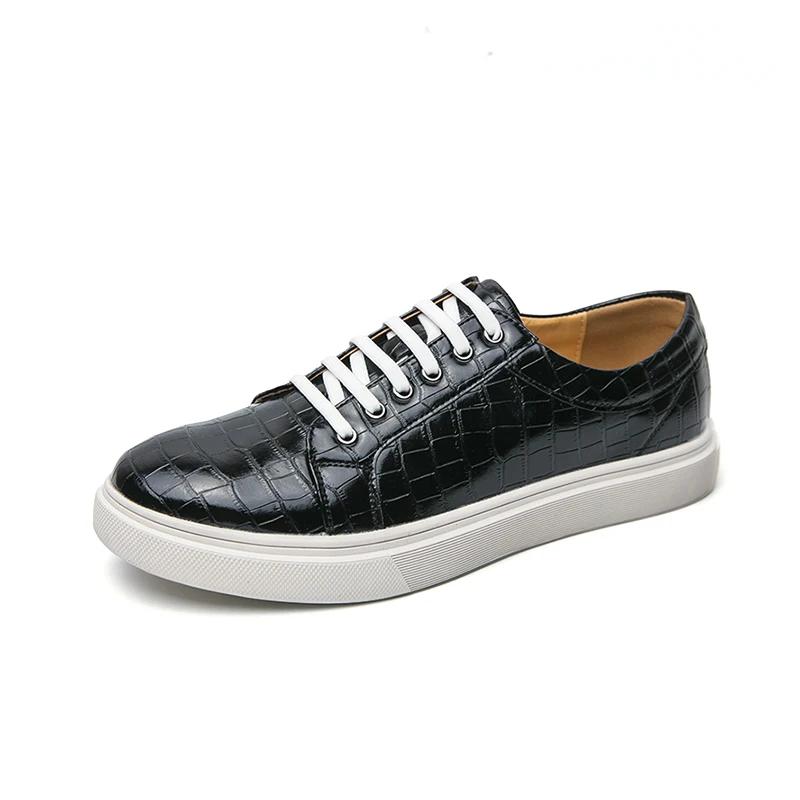 Fashion Leather Business Mens Casual Shoes New Designer Office Shoes High Quality Walking Sport Shoes for Men Tennis Sneakers