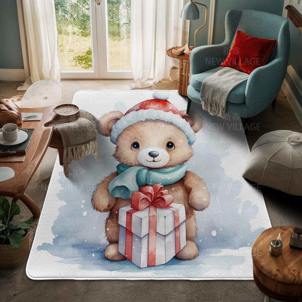 Koberec ke vchodu do domu Rohožka ke dveřím do domu Obývací pokoj Vana Koupelna Protiskluzové koberce s absorpcí vody vana Veselé Vánoce zima