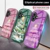 Decorated Christmas Tree For iPhone 17 16 15 14 13 Plus 12 Mini 11 Pro Max XR Xs Max X 7 8 6S 22 20 Elliptical Glass Phone Case