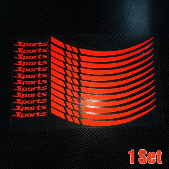 12x Car Wheel Reflective Sticker Motorcycle Tyre Decal Strip Tape Accessories