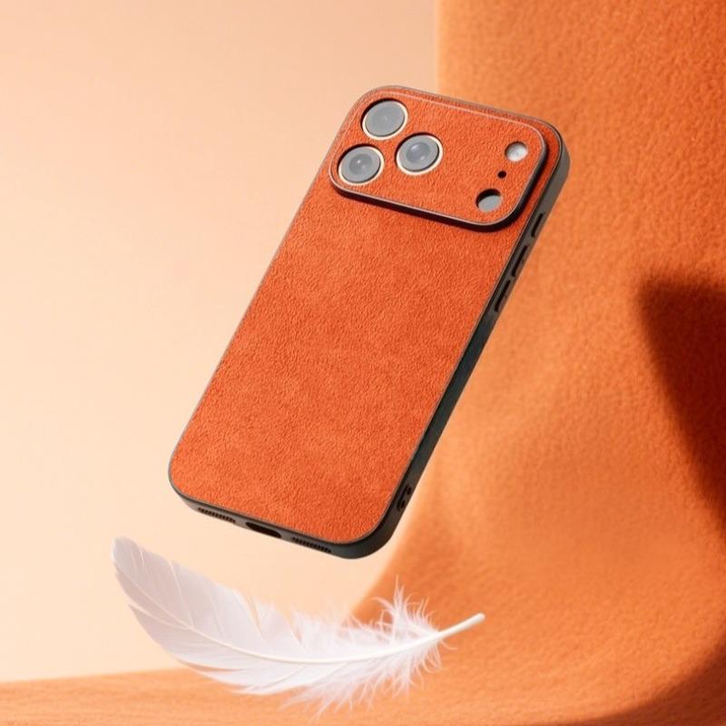 Precise Lens Hole Alcantara Phone Case for iPhone 17 Pro Max Air 16 Pro 15 14 Plus 13 12 Mini 11 Silicone Edge Full Coverage