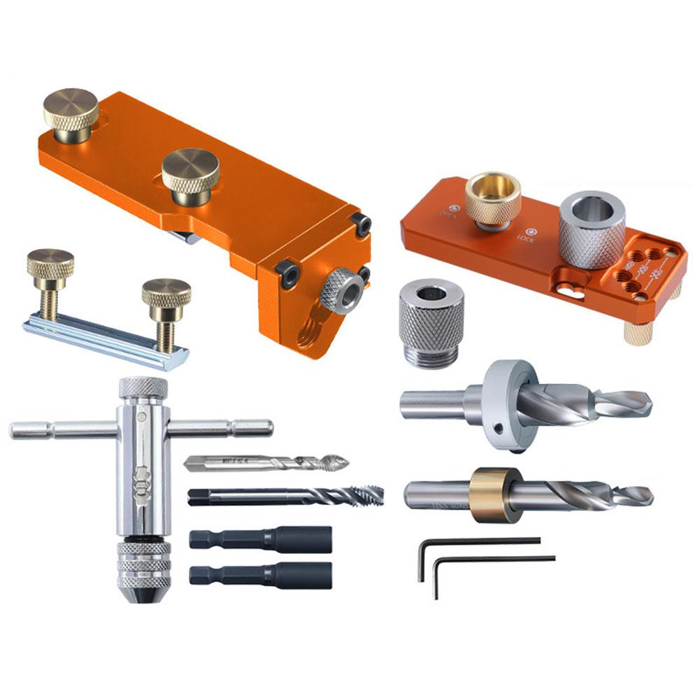 Aluminum Alloy Drill Guide Kit with Depth Stop and Positioning Jig for Precise Drilling on 20 30 40 Type Aluminum Profiles