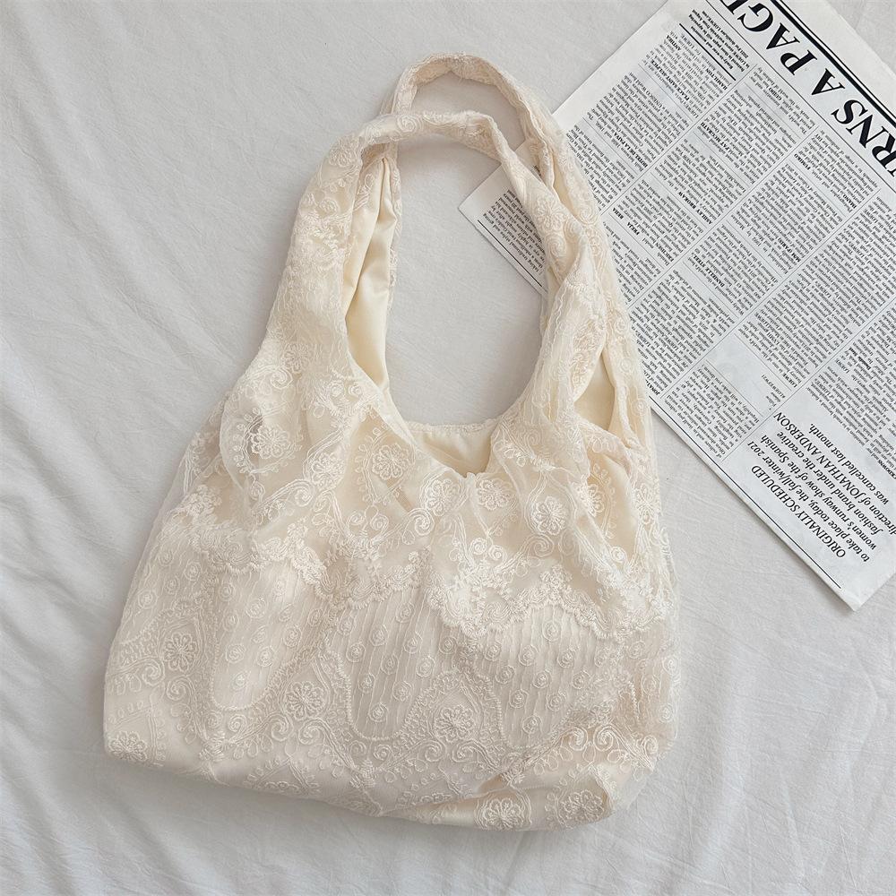 Korean Style, Gentle, Shoulder Bag, Lace Vest Bag, Female, Student Backpack for Class, Shopping Bag for Shopping