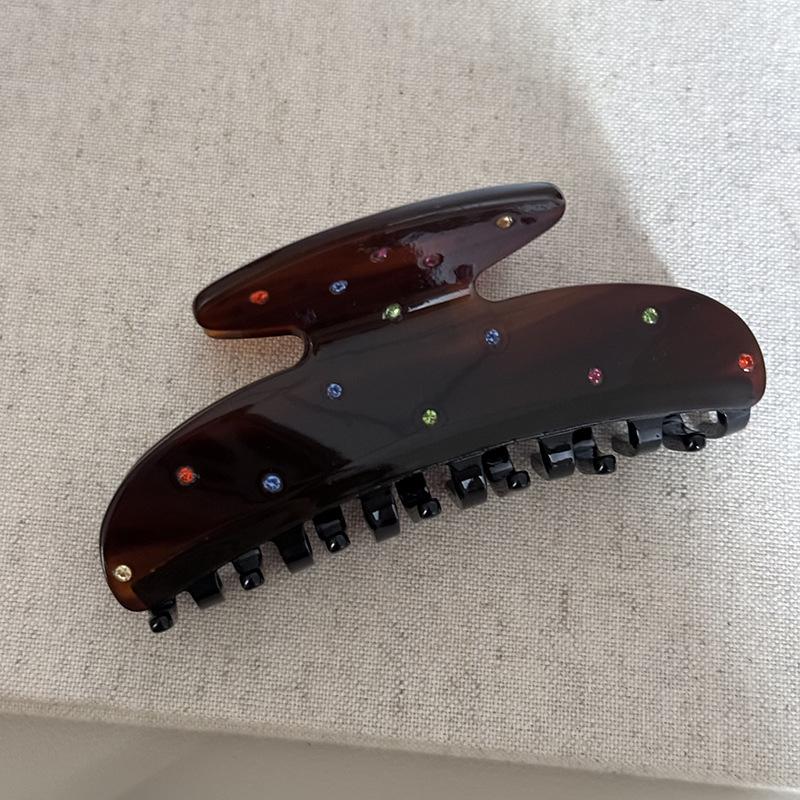 Neu Angekommen Einfache Doppelseitige Bunte Strasssteine Eingelegte Essigsäure Haarspange Haargummi Seitenclip Haarschmuck