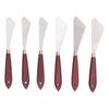 6Pcs Palette Knife Stainless Steel Blade Wooden Handle Widely Used Painting Knife Set for Painting Mixing