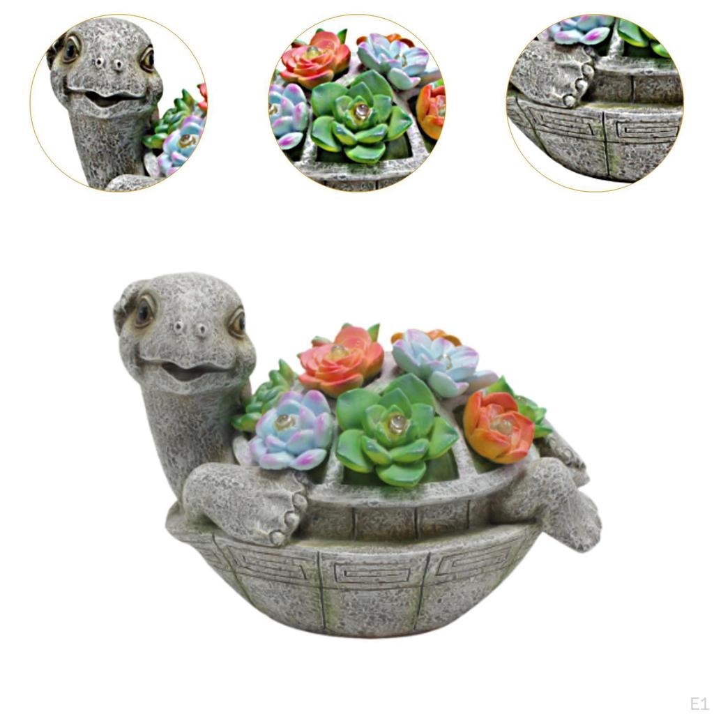 Schildkröten Garten Außenstatue Solarlampe Handwerk Harz Niedlich Deko Dekoration Figur