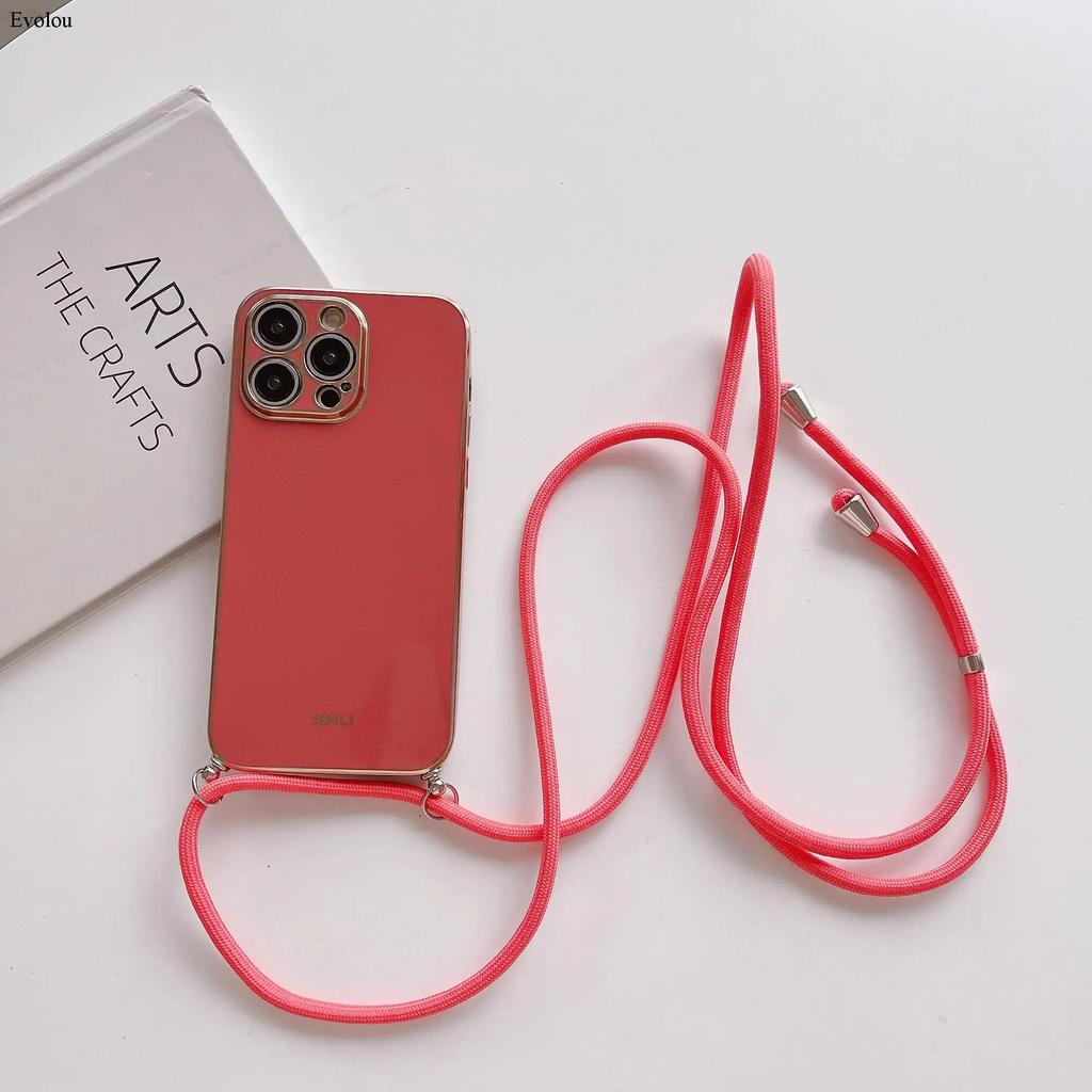 Crossbody Lanyard Plating Case For Nothing Phone 3A Pro Soft TPU Lens Protection Shockproof Case For Nothing Phone 2A CMF Phone1