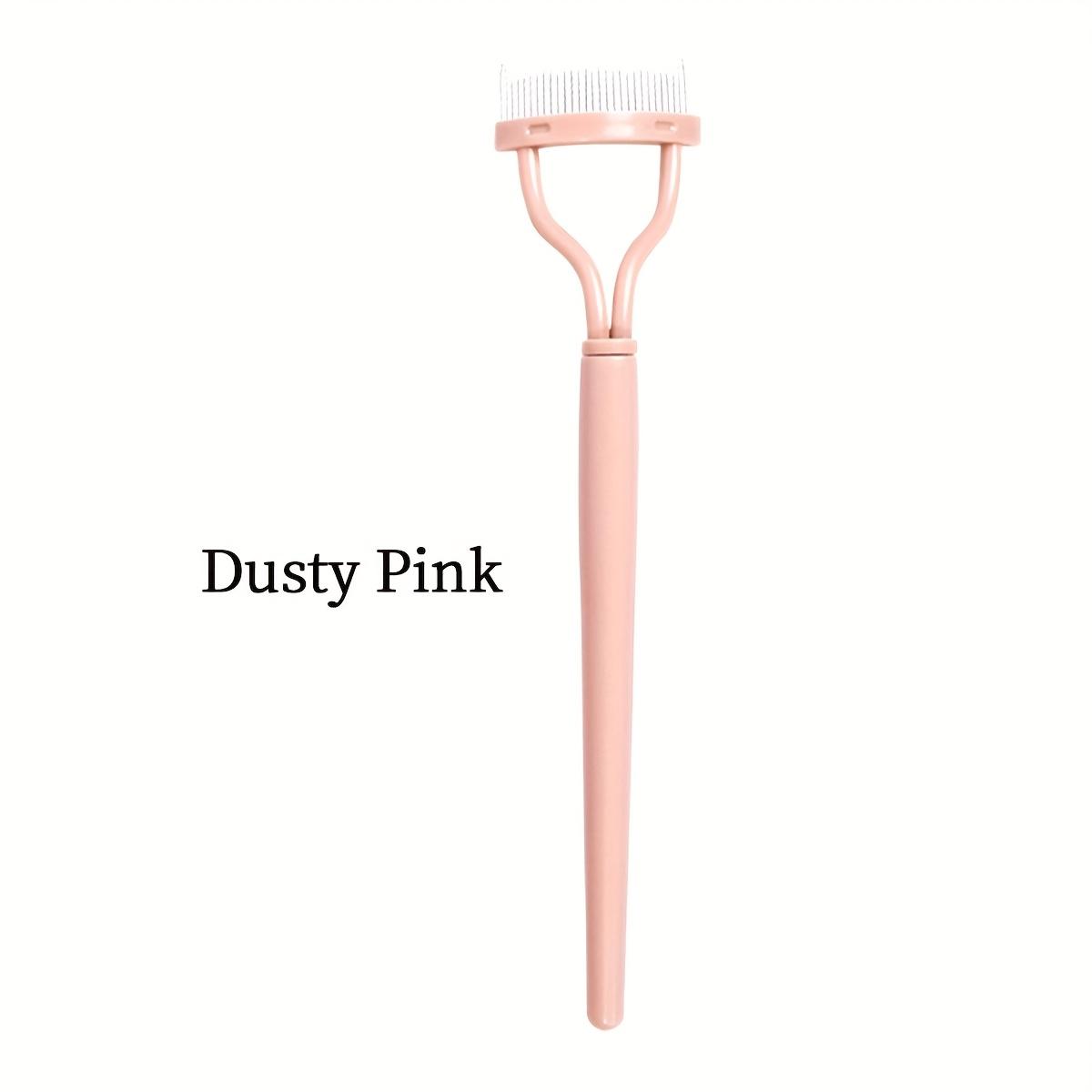 

Расческа для ресниц и кисть для бровей из нержавеющей стали - Овальные нейлоновые щетинки, Густые зубчики для накладных ресниц и натуральных бровей, Все типы светло-бежевого цвета