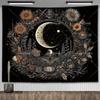 Tarot Tapestry Nordic Flower Series Room Background Cloth Moon Phase Wall Hanging Tapestries Living Room Bedroom Altar Cloths