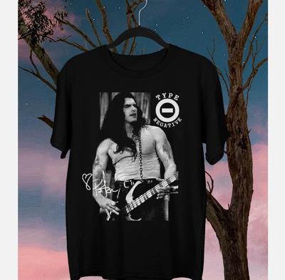 NUOVA T-shirt Nera Tipo O Negative Band Singer Peter Steele Tutte le Taglie S-5Xl