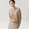Women's High-End Cashmere Wool Polo Collar Sweater - Autumn Winter Loose Knitwear Base Layer