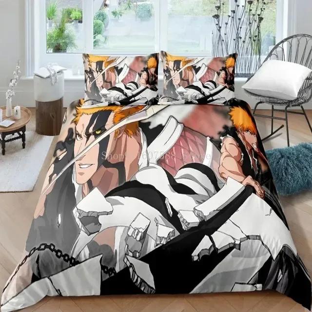 3D Bleach Kurosaki Ichigo Beddengoed Set Anime Dekbedovertrekken Kussenslopen Jongens Dekbed Beddengoed Sets Beddengoed Beddengoed