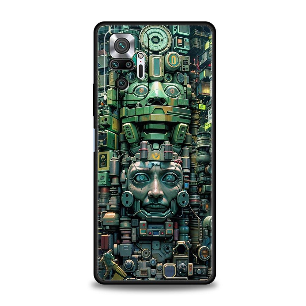 

Vintage Totem Painting Phone Case Cover for Redmi 14C 10C Note 15 14 13 12 10 11 K40 Pro Plus 5G Shockproof Soft TPU Shell Bags Note 12 Pro 5G