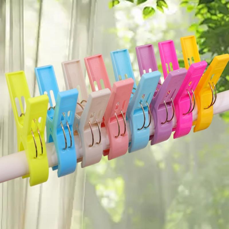 Large Clothes Pins Beach Towel Clips Strong Grip Windproof Drying Clips For Bed Sheets Blankets Clothes Indoor Outdoor Laundry