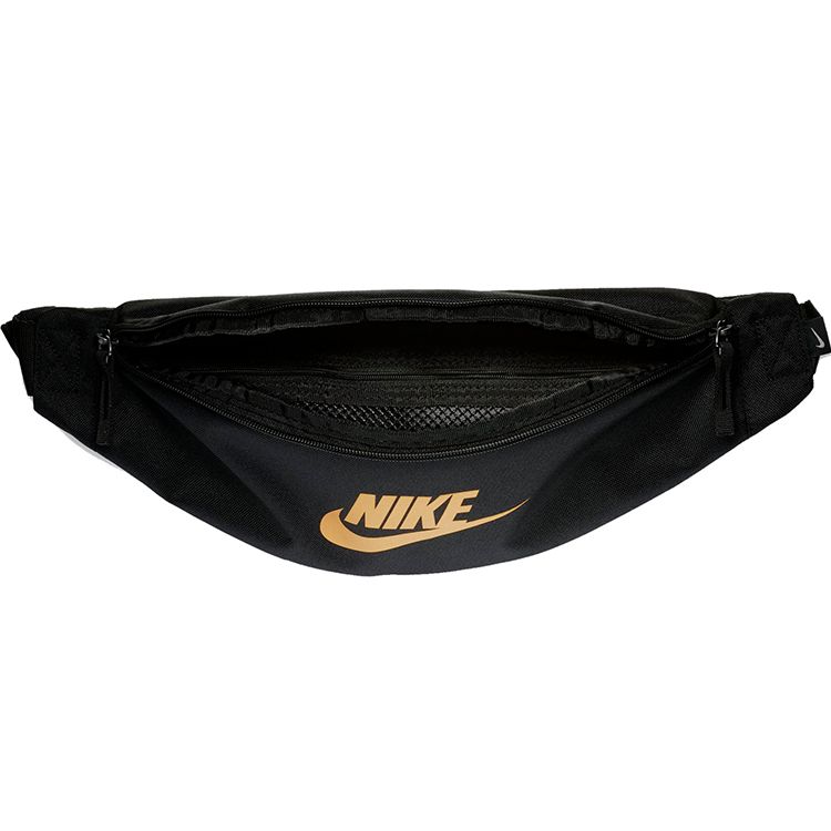 Nike Torba na biodra crossbody z zamkiem i logo Heritage Unisex Czarna BA5750-011