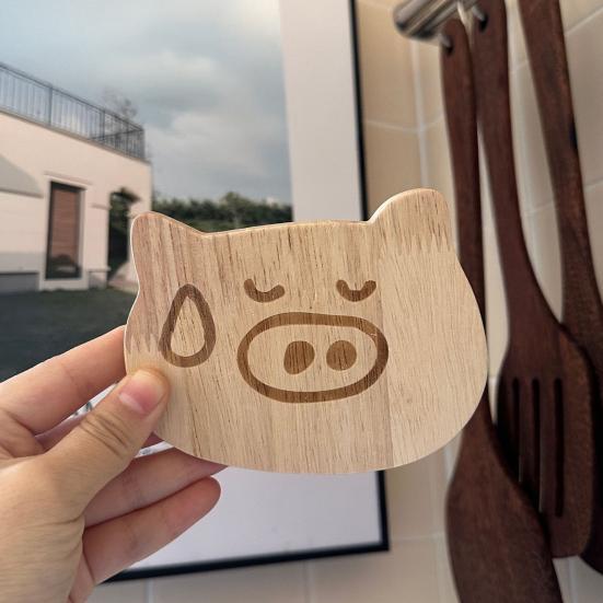 Untersetzer aus Holz Niedliches Cartoon-Tier Wärmeisolierung Tischsets für Kaffee- und Teetassen Multifunktionale Heimdekoration Küchen- und Büroaccessoires