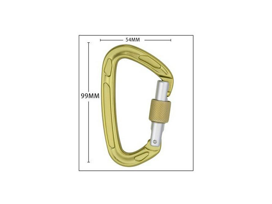 Cross-border Multifunctional D-Shaped Aluminum Climbing Hook High-Strength Mountaineering Buckle Hammock