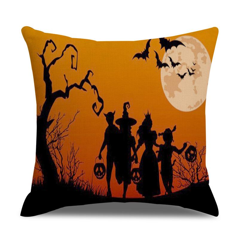 Halloween Linen Pillow Cover Printed Pillow Supply Cushion Cover