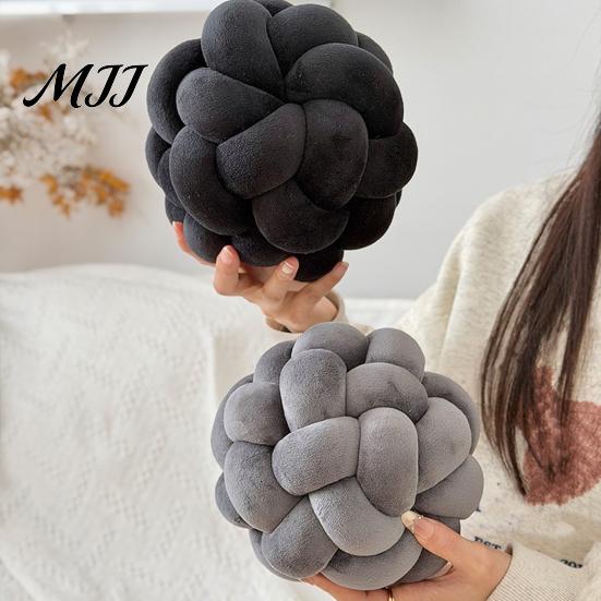 Stylish Creative Throw Pillow Knot Ball Pillow, Round Ball, Soft Knotted Cozy Support for Reading Decorative Cushion Sofa Couch, Modern Bedroom Living