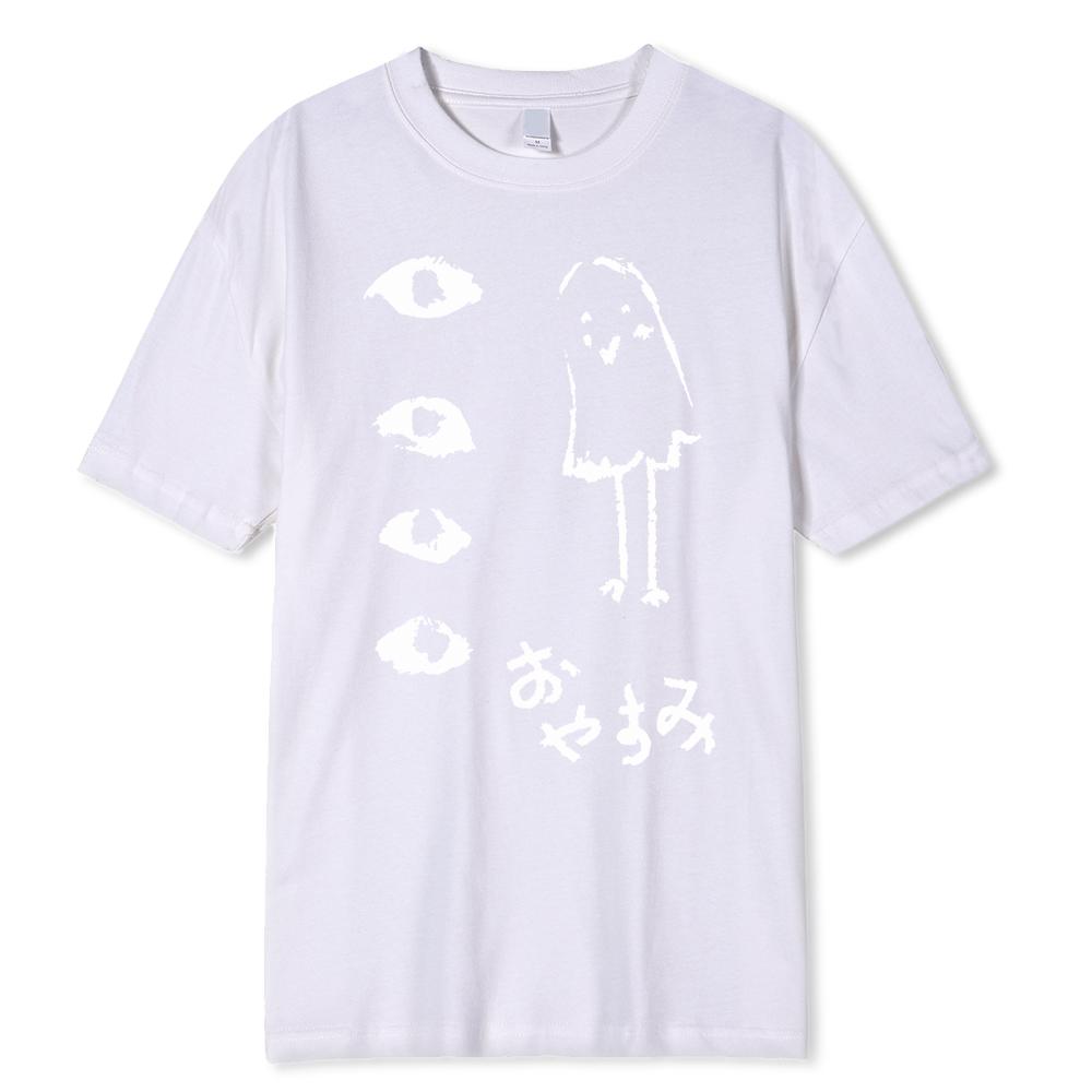 Oyasumi PunPun Modal Print Camisetas Engraçadas Anime Streetwear Camisetas Homens Mulheres Manga Curta Moda Harajuku Desenho Animado Camiseta