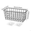 Metal Hanging Wire Basket Holder No Drill Versatile Wall Mounted Organizer Rack for Bedroom