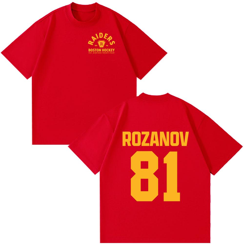 

Heated Rivalry LIya Rozanov 81 Boston Raiders Tshirts Unisex s Women Clothing Vintage Couple Style Tshirts Short Sleeve Streetwears S
