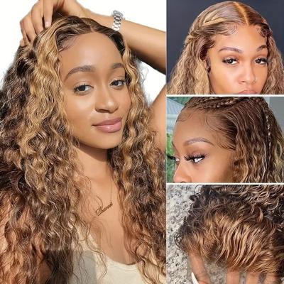 Fashion Front Lace Wig African Hot Selling Front Lace Small Curls Curly Hair Wig