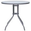 Maison Exclusive - Table de jardin Gris clair 80 cm Acier et verre