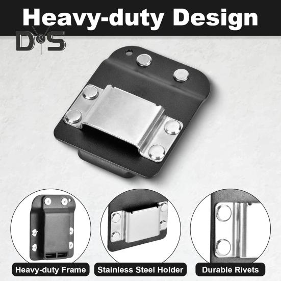 Elektrisk Borrmaskin Bältesklämma Multifunktionell Bärbar Universell Måttbandsficka Mätbandshållare Verktygsbältesögla för Hantverkare Snickare