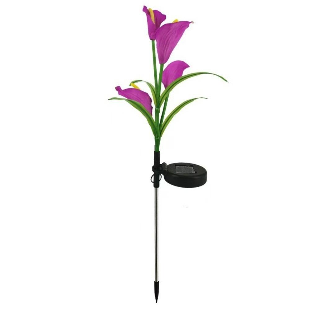

Creative Solar Calla Flower Lamp Waterproof Garden Floor Lamp Landscape Lawn Lamp Patio Walkway фиолетовый