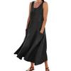 Damen Sommerkleid Lässig Locker Lang Strandurlaubskleider Jeanskleid Für Damen