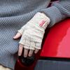 NEWBERRY KNITTING Deerskin Fingerless Gloves - Oatmeal