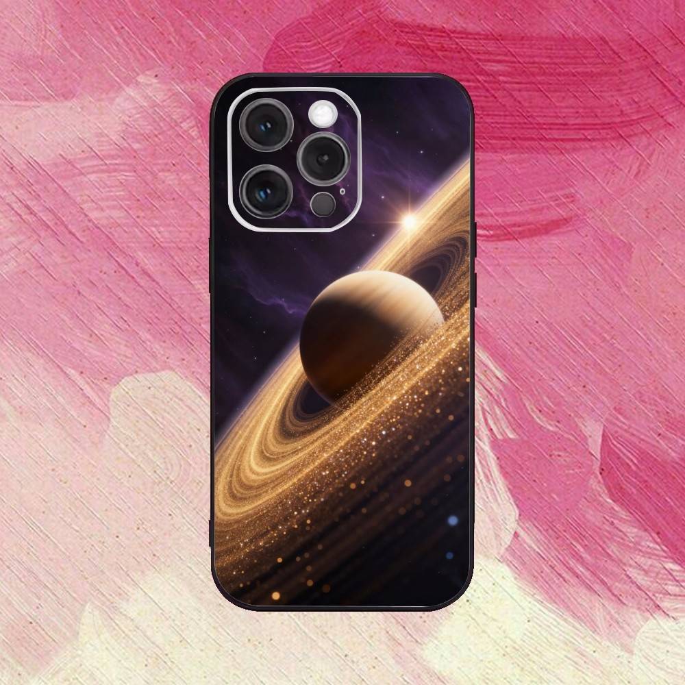 Universe planets  Phone Case  For iPhone17,16,15,14,13,12,11 Plus,Pro Max Soft Black Cover