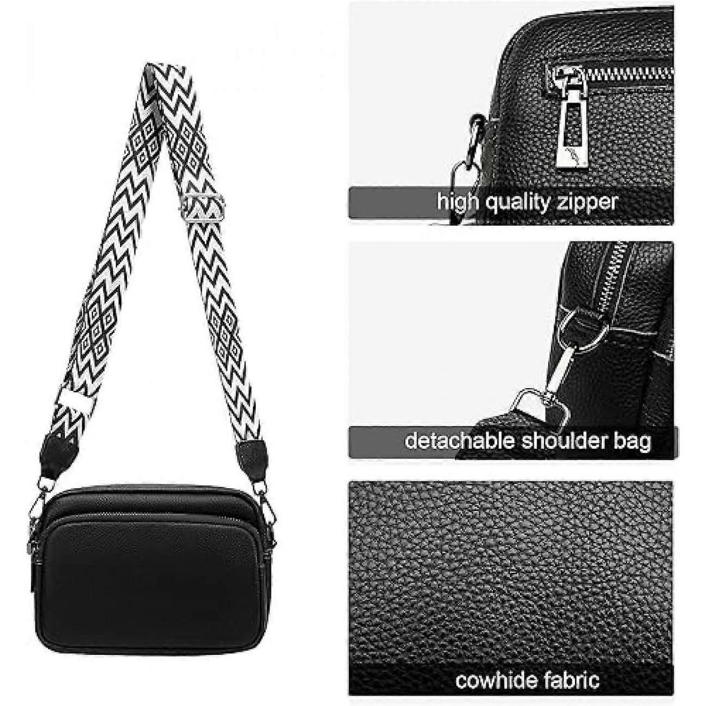 Crossbody Bags for Women with Adjustable Wide Strap Camera Cross Body Bag for Ladies Girls Travel Shopping Work Daily UseBlack less