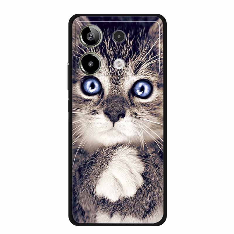 For Redmi Note 13R Pro Case Animals Soft Silicone TPU Phone Cases Back Cover For Xiaomi Redmi Note13R Pro Wolf Protector fundas