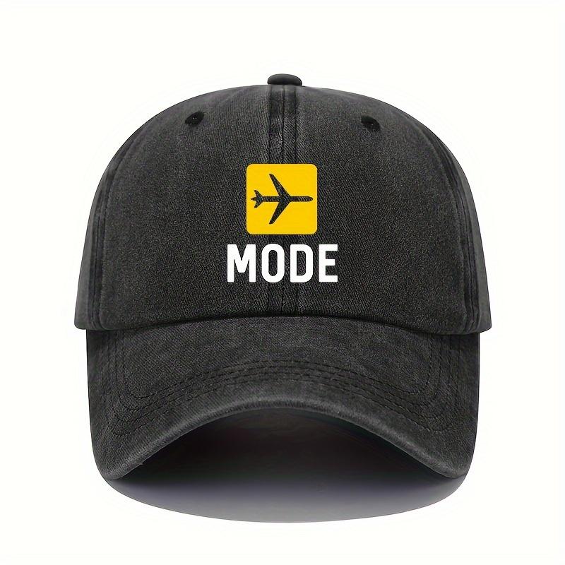 Fun printed baseball cap, retro lightweight washable cap, adjustable for men and women, suitable for sun protection, travel