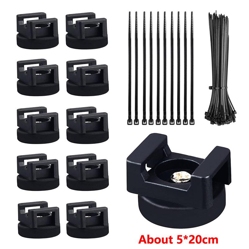 10 Pcs Magnetic Cable Zip Tie Mounts Magnets Cable Zip Ties Multipurpose Magnetic Cable Holder For Cable Management