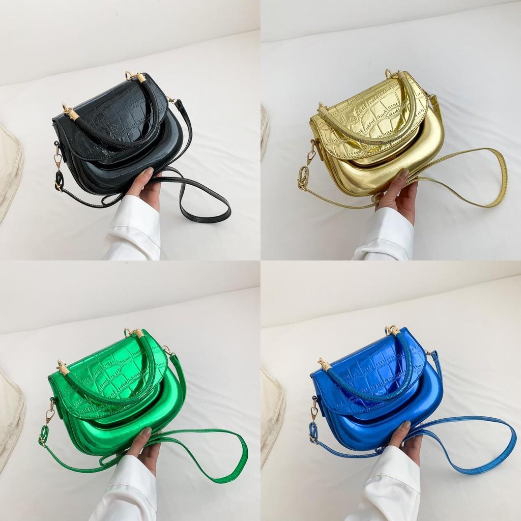 Chic Autumn New Women's Fashion Shoulder Bag Available In Black Gold Green Blue