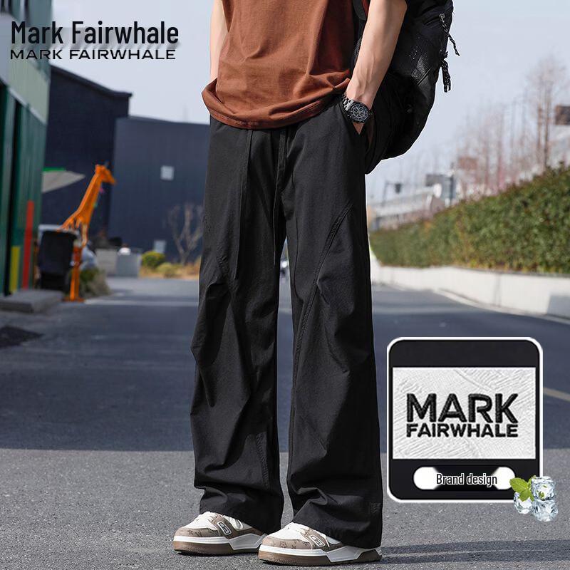 Mark Fairwhale Men s Ice Silk Straight-Leg Pants L