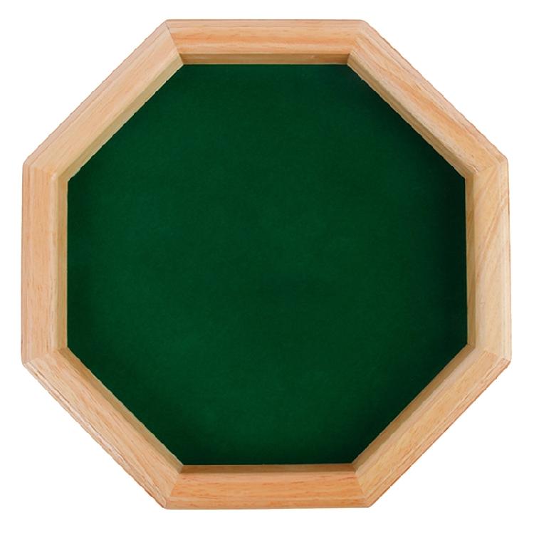 Dice Rolling Tray Octagonal Wood Cosmetic Jewelry for Case DND RPG Roleplaying G