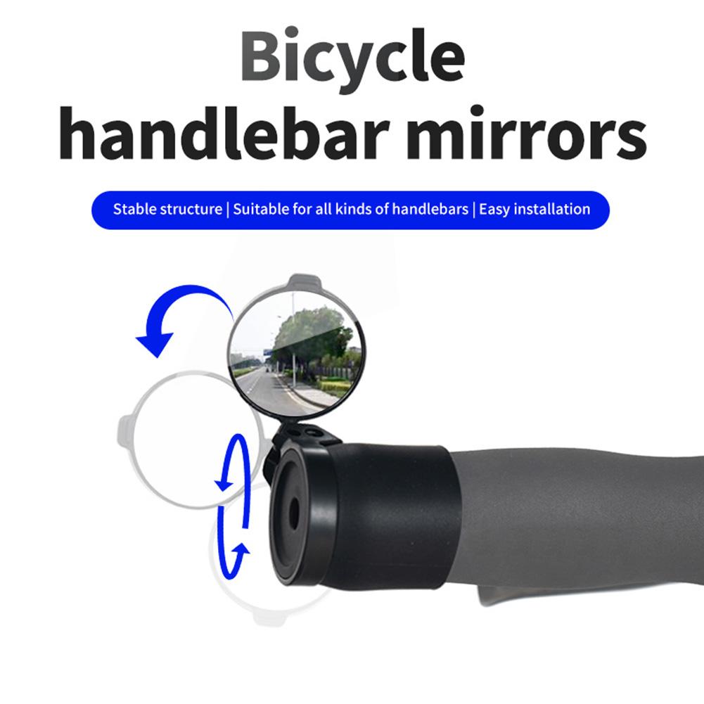 Bicycle Rearview Mirror 360 Rotation Adjustable Handlebar Rearview Mirror Bike Bar End Mirror for MTB Road Bike Accessories