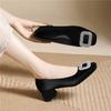 Neue französische High Heels, High-End-Schuhe, modische leichte Luxus-Schuhe mit dickem Absatz, vielseitige Damen-Schuhe mit Strasssteinen für den Alltag
