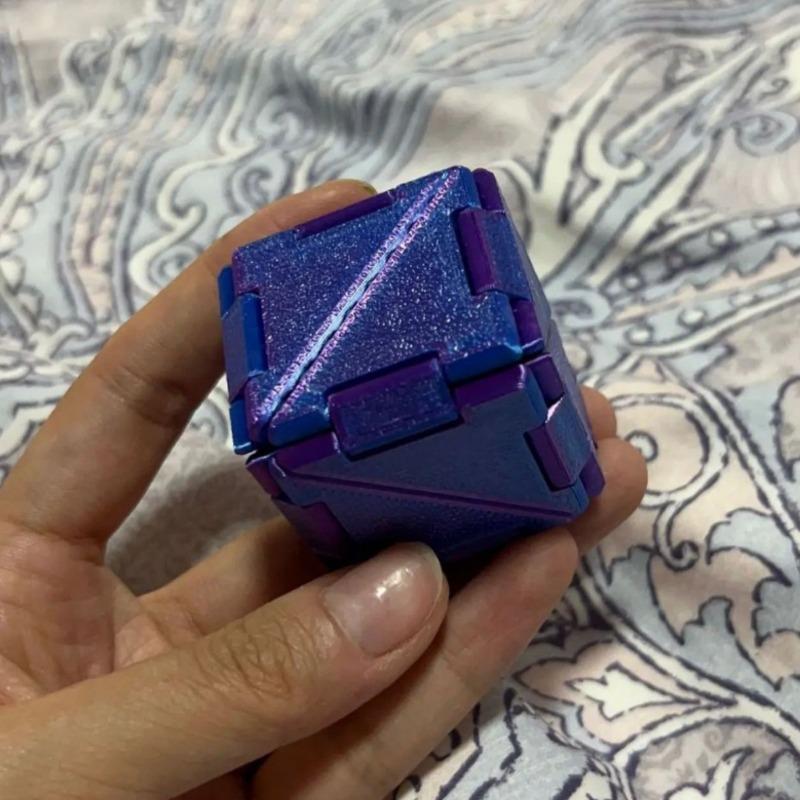 3D Printing Variety Geometric Changeable Magic Cube Anti Stress 3D Hand Flip Puzzle Cube Kids Stress Fidget Toy