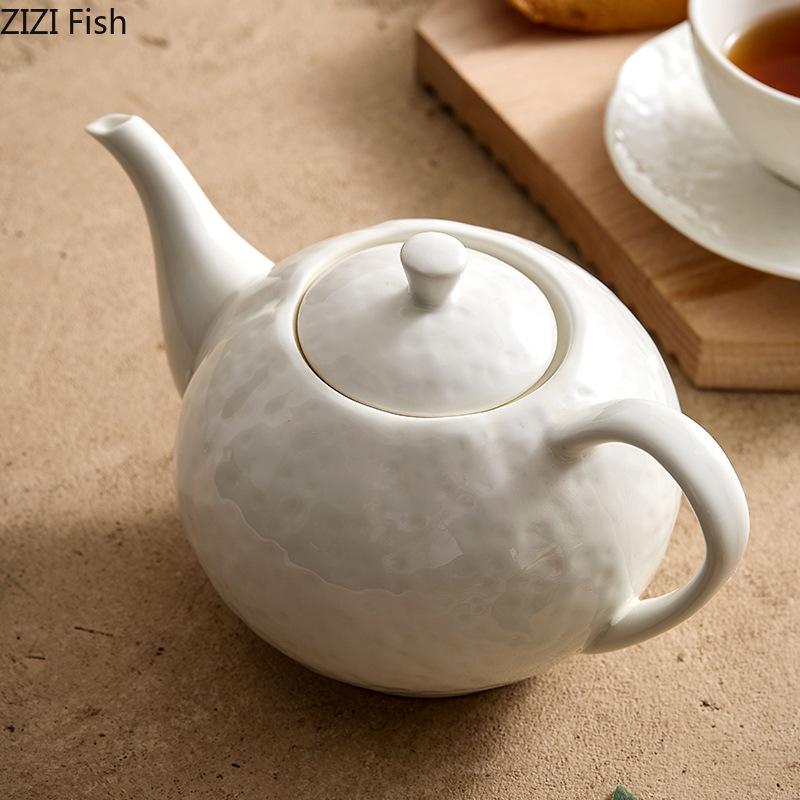 Weiße Porzellan Teekanne Restaurant Longjing Pu'er Teezubereiter Kreatives Keramik Kung Fu Teeset Heim Teezeremonie Zubehör