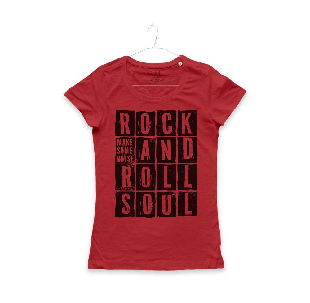 

ROCK & ROLL SOUL T-SHIRT women s jersey soul rock noise MUSIC BAND T-SHIRT GIRL S
